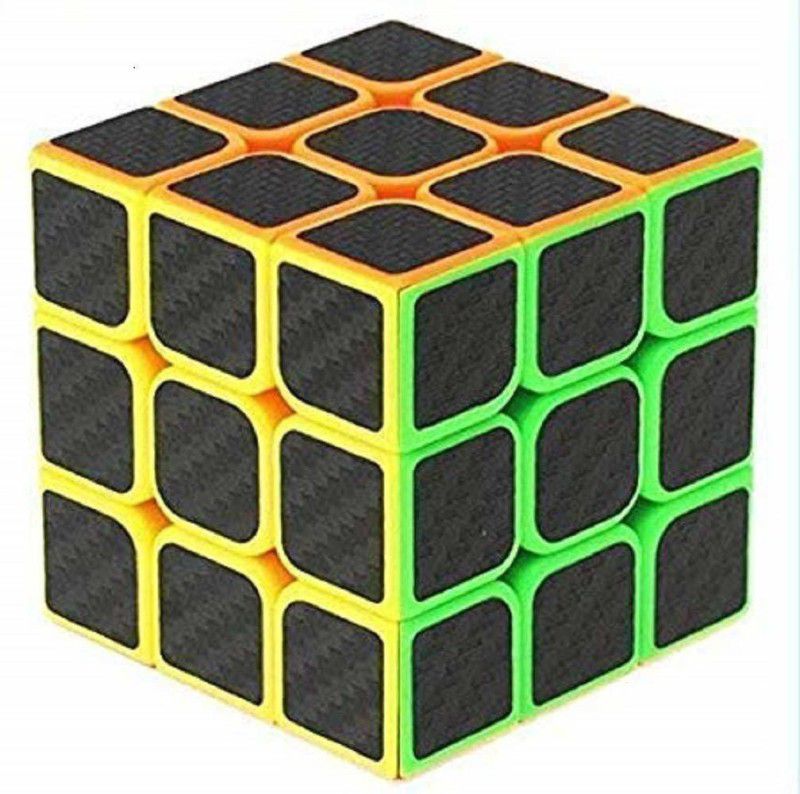 VW High Speed Carbon Fiber Sticker 3x3 Neon Colors Magic Cube Puzzle  (1 Pieces)