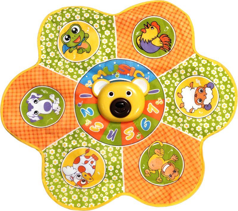 Kiddale Musical Playmat with 6 Animal Sounds : Frog,Dog,Cow,Monkey and Sheep, Lively Colors and 4 Different Musical nodes  (Multicolor)