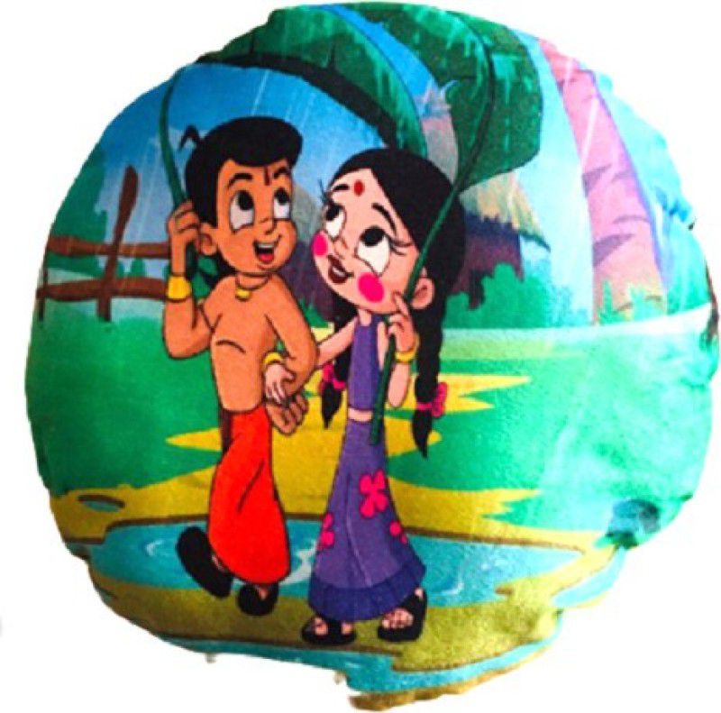 Saubhagye Kid's Velvet Chota Bheem with Chutki Cartoon Blenders Pride Pillows Soft Cushion - 30 cm - 30 cm (Multicolor) - 30 cm  (Multicolor)