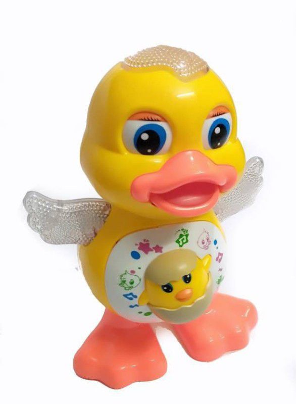 TinyTales Cute Dancing Duck Toy with Reflected Lights & Wonderful Music for Kids  (Multicolor)