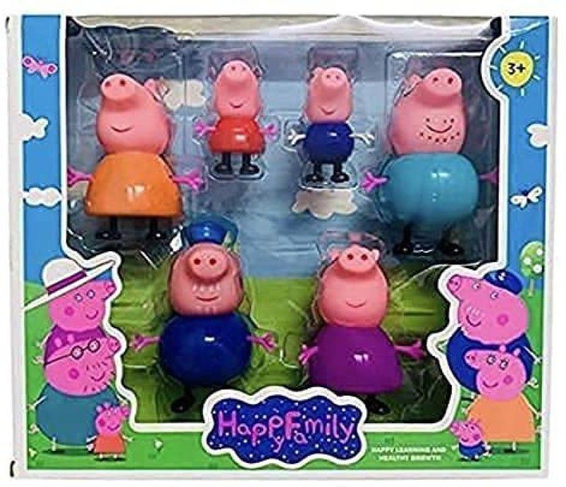 AKCOLLECTION Pig Family Toy Set of 6 Pcs.