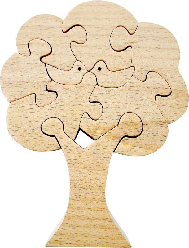 Little Genius JIGSAW PUZZLE-TREE-NATURAL FINISH  (Beige)