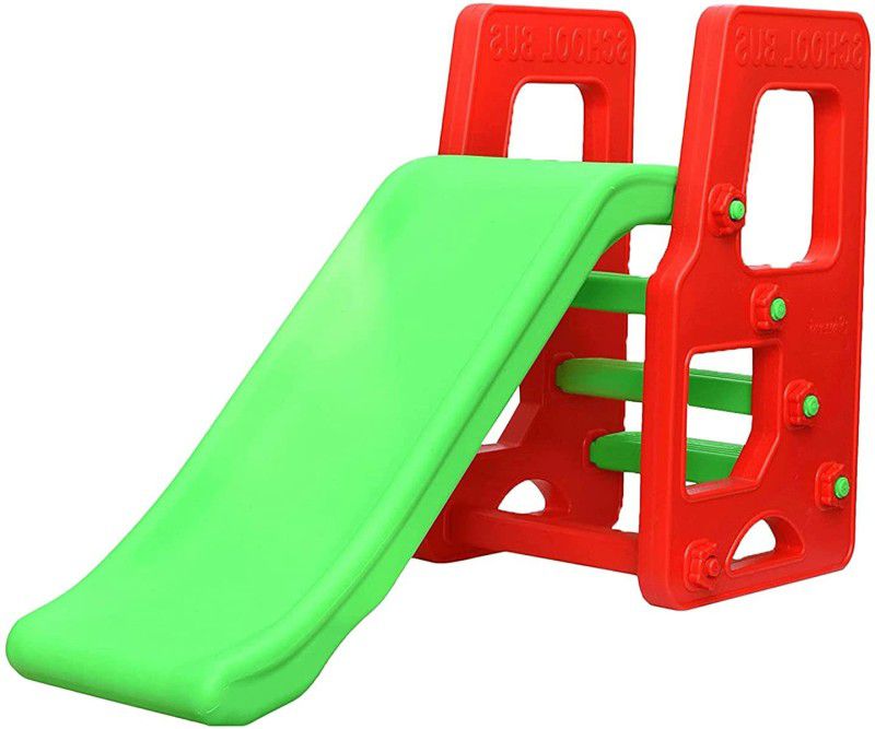 Mother's Love Kids Slide // Slide for Kids//Baby Slide //Garden Slide for Boys and Girls //Kids //Toddlers//Foldable Block Slide for Indoor/Outdoor/Schools/PRESCHOOLS for 1 YEAR-10 Year Bus  (Red, Green)