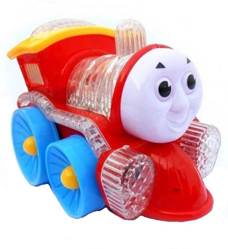 Toyvala Funny Musical Loco Train With 3D Lights and Music (Blue, Yellow, Red)  (Multicolor)