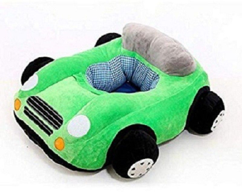 Hello Baby Car Shape Soft Plush Cushion Baby Sofa Seat - 45 cm GREEN Fabric Sofa - 8.5 inch  (Green)