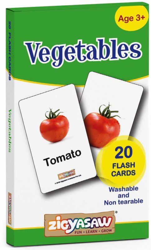 ZiGYASAW Vegetables Flash cards  (Multicolor)