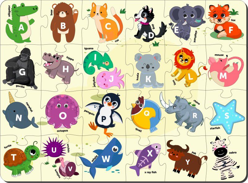Minileaves Spell and Learn Alphabets Puzzle 2 Years Kids | Alphabets Kids Learning Puzzle  (24 Pieces)