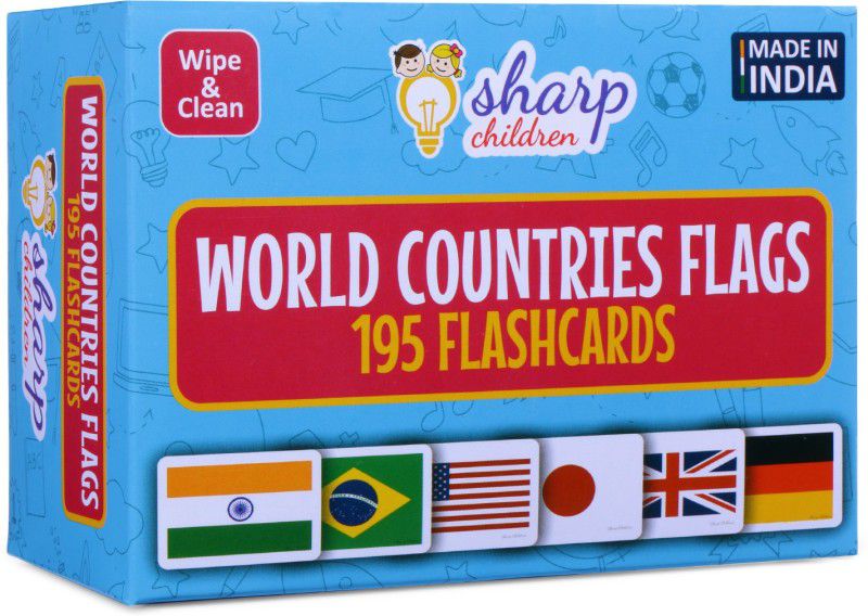 Sharp Children Country Flag Flash Cards For Kids, Countries Capitals, and Flags of the World  (Multicolor)