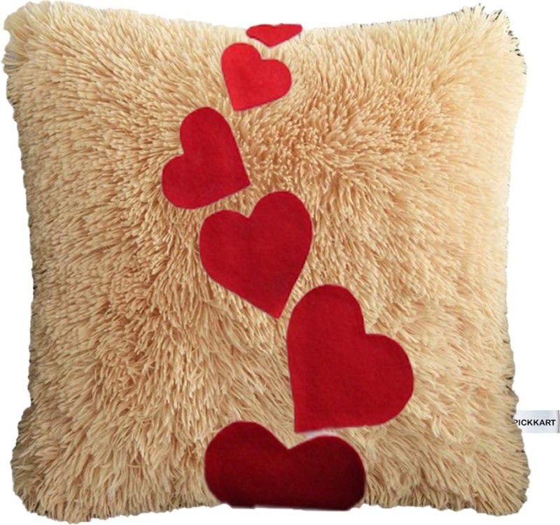 PICKKART Stylish & Fancy Plush Beige Fur Pillow Cushion Toy - 40 mm  (Beige)