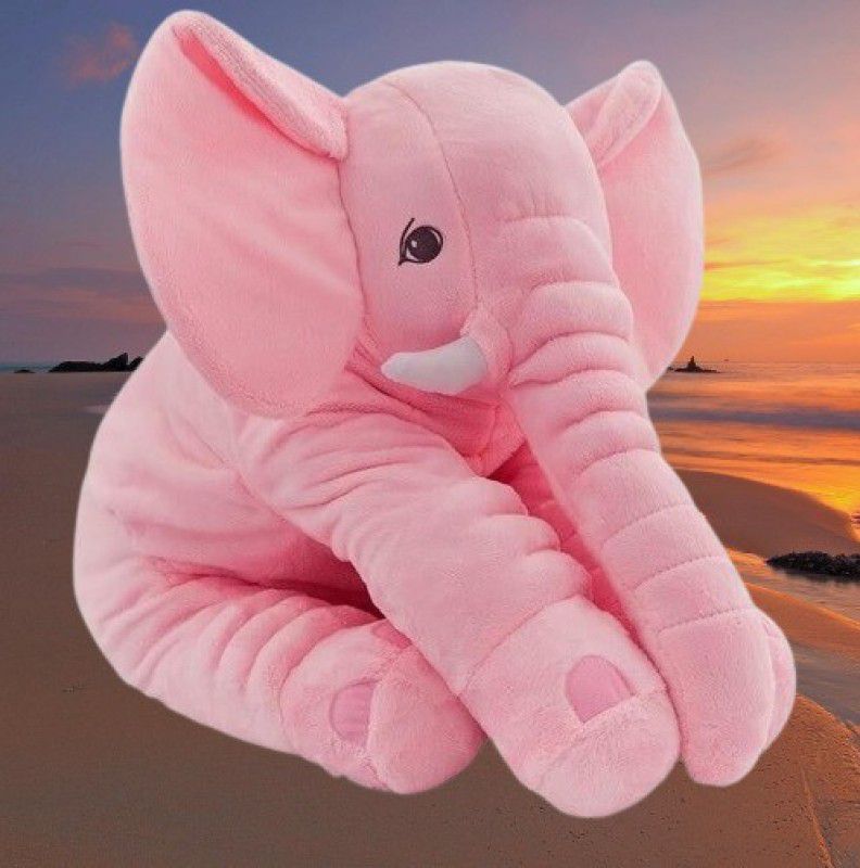 kashish trading company SOFT PINK ELEPHANT PILLOW _H FOR YOUR KIDS (50-60 CM) - 55 cm  (Pink)