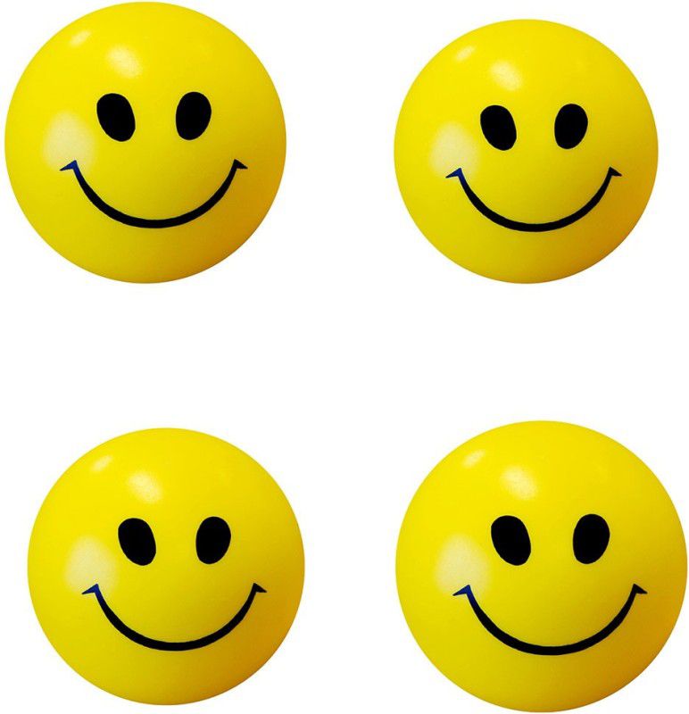 Shoppernation Smiley Design Stress Reliver Ball 4 - 4 cm  (Yellow)