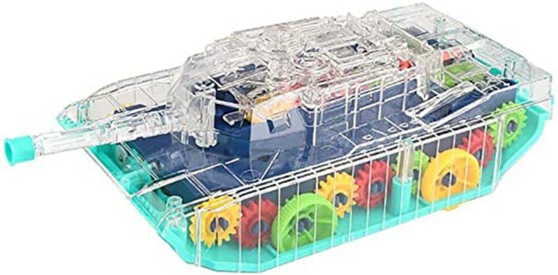 Popinjay 3D Army Tank Transparent Toy for Kids - Lights and Music Toy(Multicolor)_01  (Multicolor)