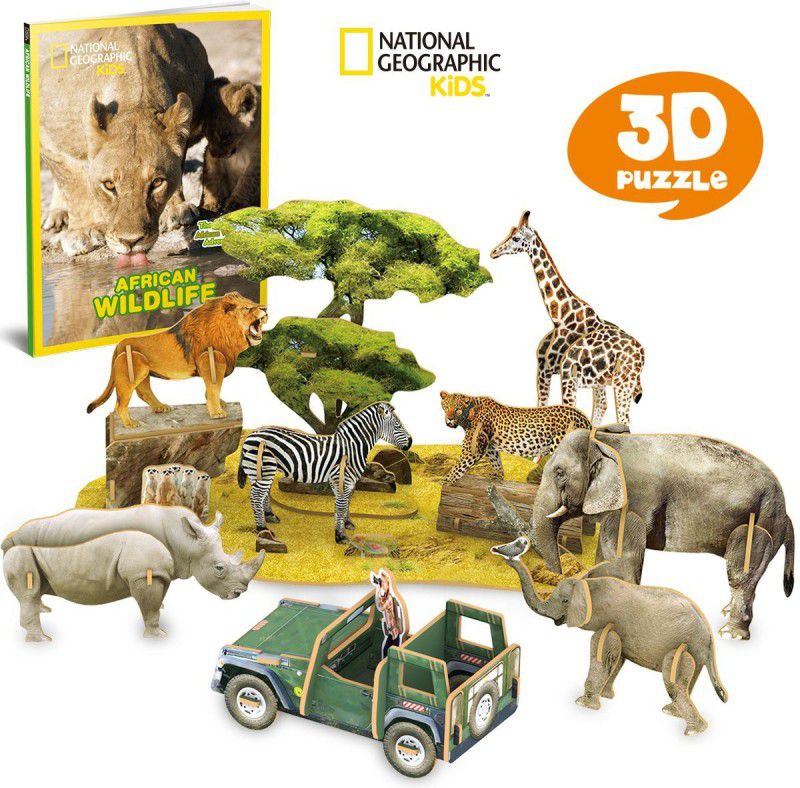 Cubicfun NATIONAL GEOGRAPHIC -AFRICAN WILDLIFE 3D Puzzle  (69 Pieces)