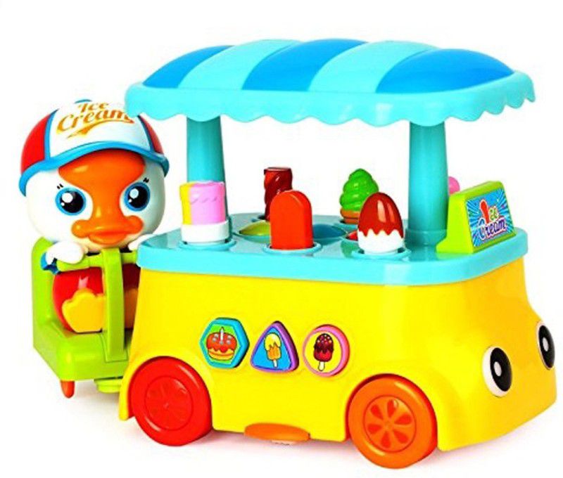 HALO NATION Goosey Gander Icecream Cart - Imported Colorful Rotating Truck with Amazing Sounds for Baby / Kids