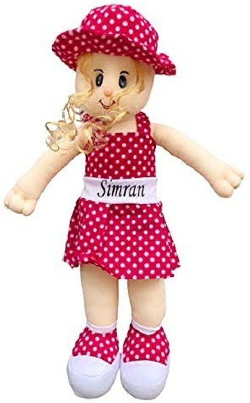 happykiddy Simran Doll Super Soft 50cm Stuffed Girl - Polyfill Washable Cuddly Soft Plush Toy - 50 cm  (Red)