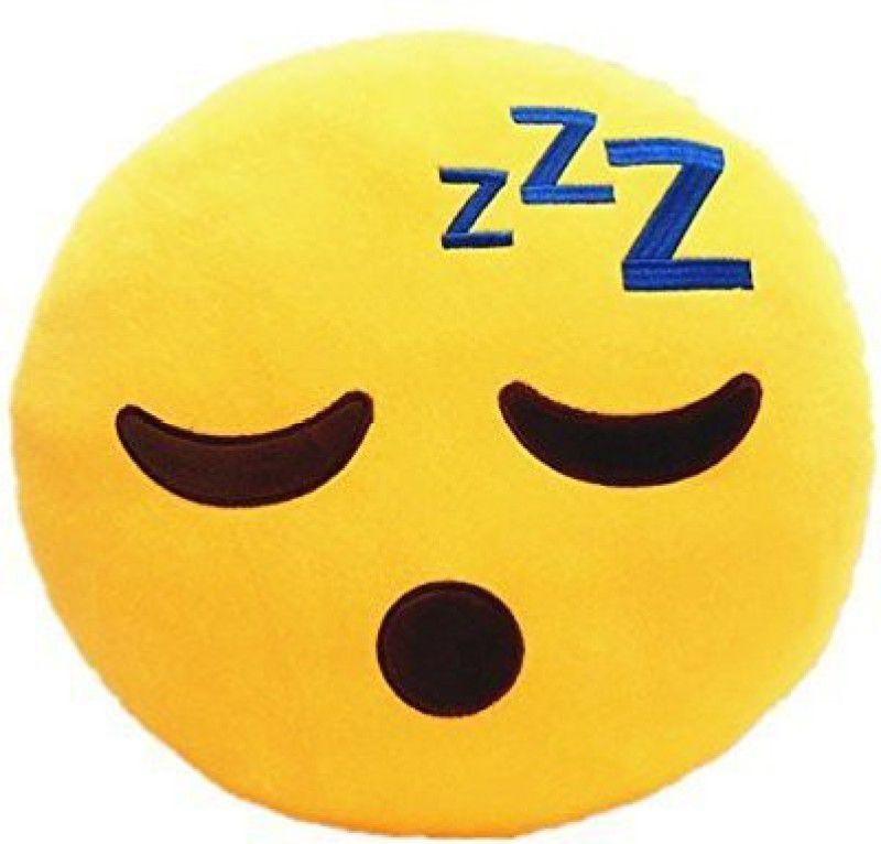 pipika Premium Quality Sleeping Smile Soft Smiley Cushion - 25 cm  (Yellow)