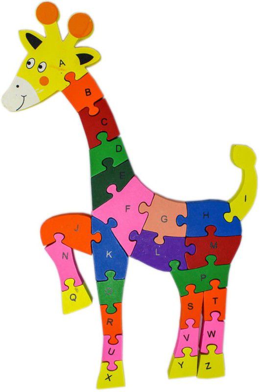 Shoppernation Alphabet and Number Wooden Jigsaw Puzzle - Giraffe (1TNG272)  (25 Pieces)