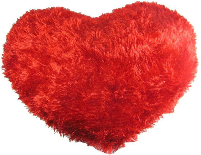 Priya Red Heart Shape Cushion - 30 cm  (Red)