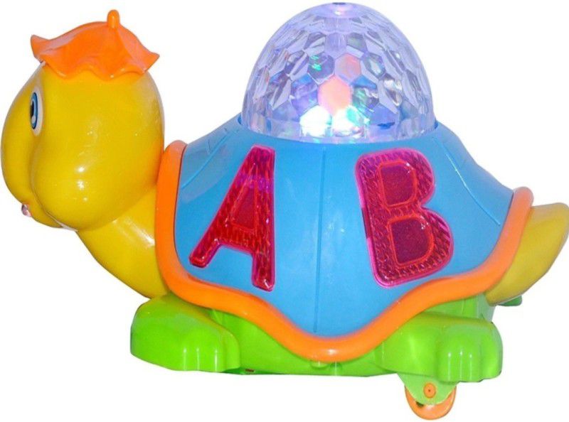 Glamour Dancing Turtle Toys, Musical Turtle w/ 3D Flash Lights & Music Battery Operated  (Multicolor)