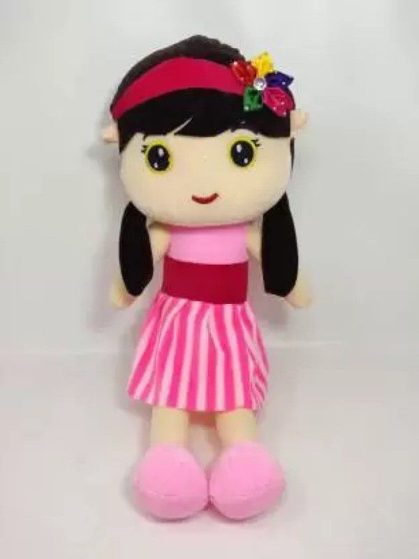 Liquortees Doll for kids girls big size / home decoration / roll play soft doll - 32 cm  (Pink)