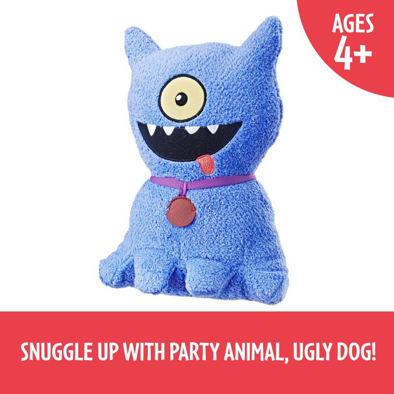 UGLY DOLLS Feature Sounds Ugly Dog, Stuffed Plush Toy that Talks, 9.5 inches tall - 279 mm  (Multicolor)