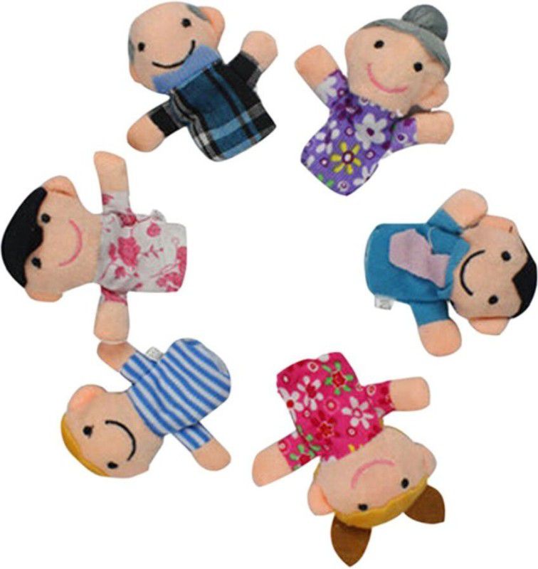 Deals India family finger puppet mama, papa ,grandma ,grandpa ,sis , brother(Set of 6) Finger Puppets
