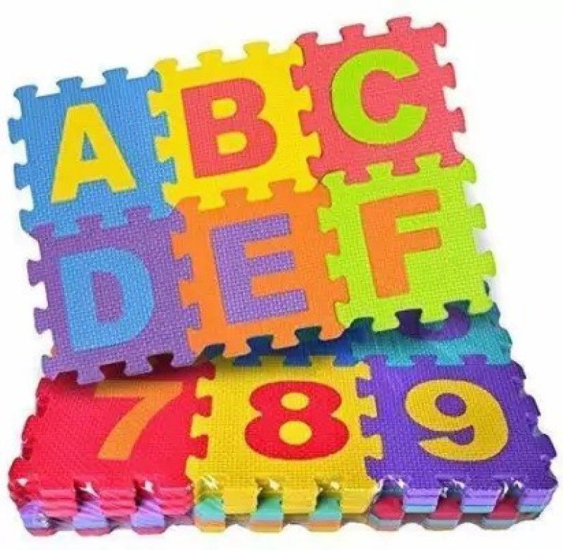Top10 36 Pieces Alphabet & Number Floor Mats for Kids  (36 Pieces)