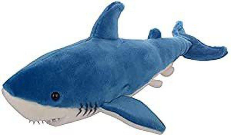 VANSUM Blue Shark Soft Toy Stuffed Soft Plush Toy for Both Kids - 38 cm  (Blue)