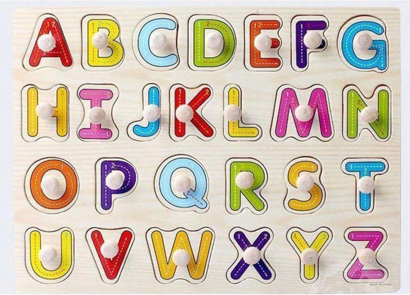 jeaah Wooden Puzzle Alphabets Learning Block Puzzle for preschool kids, abcd letter, alphabets for kids  (26 Pieces)