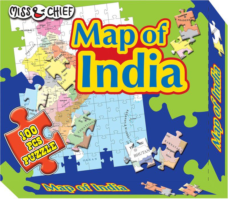 Miss & Chief India Map Puzzle  (100 Pieces)