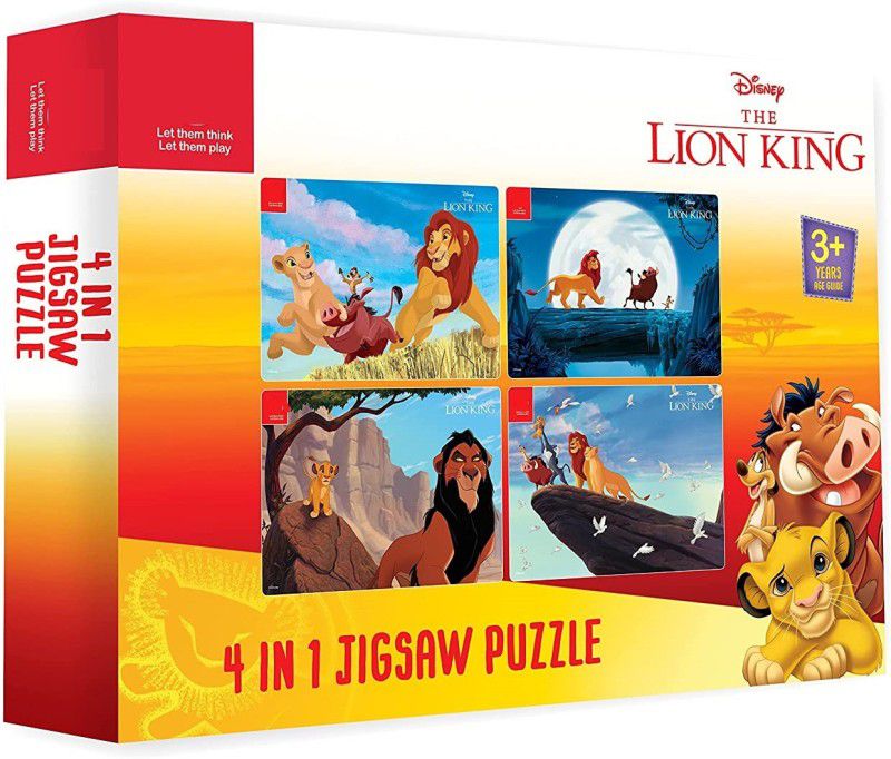 PEZYOX 4 in 1 Disney Lion King Jigsaw Puzzle  (140 Pieces)