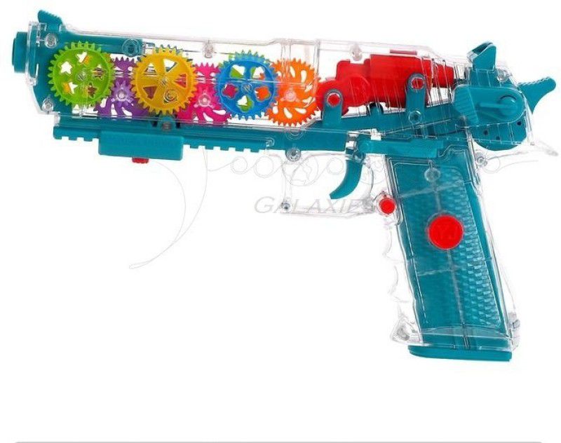 Galaxies Transparent Concpt Gun Toy Electric Mechanical Gear Gun with Colorful Light and Charming Music, Moving Gears, Great Birthday Gift Little Kids for Boys Girls  (Multicolor)