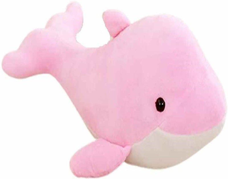 Tashu Collection Cute Fluffy Dolphin Fish Soft ToyP/ - 35 cm  (Pink)