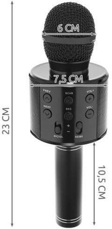 THE ZGW Handheld Bluetooth Wireless ws858 Microphone Hi-Fi Speaker(Black)Wester-858  (Black)