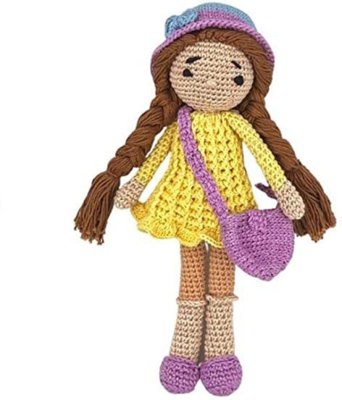 LacyKnots Handmade Doll, Doll for Girls, Baby Shower Gift, Newborn Gift,Dollhouse (Yellow) - 67 mm  (Yellow)
