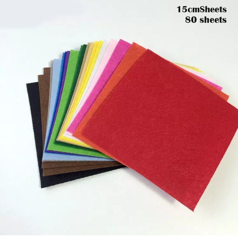 SAFESEED Sheets for Multi-Purpose Use Origami Project Art and Craft Set of 80 Sheets  (Multicolor)