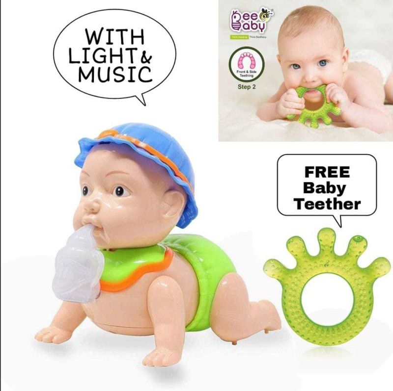 somesh gupta Musical Baby Crawling Toy for Kids with 3D Lights& Music Toys for Babies  (Multicolor)