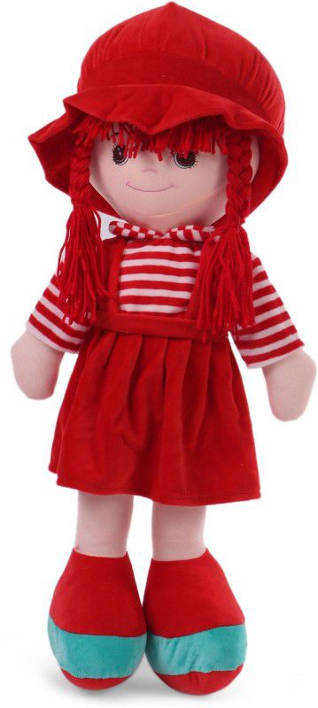 My Baby Excels Plush Doll Red with Stripes 35 cm  (Red)