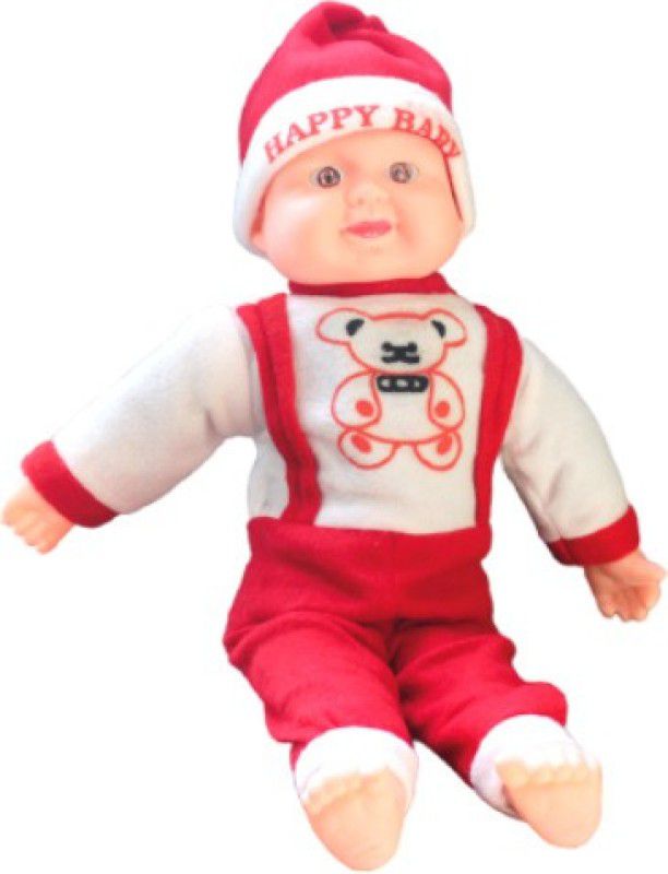 R C TRADERS Cute Baby Doll , Laughing Sound System - 50 cm  (Multicolor)