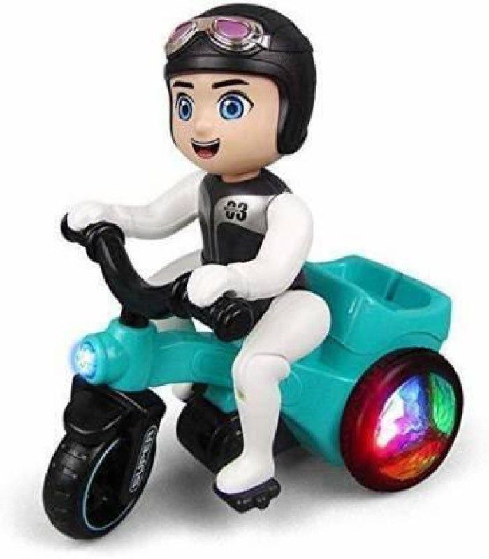 Phantom Toys Dancing Bicycle Boy Toy Musical Lightning Rotating (Multicolor)  (Multicolor)