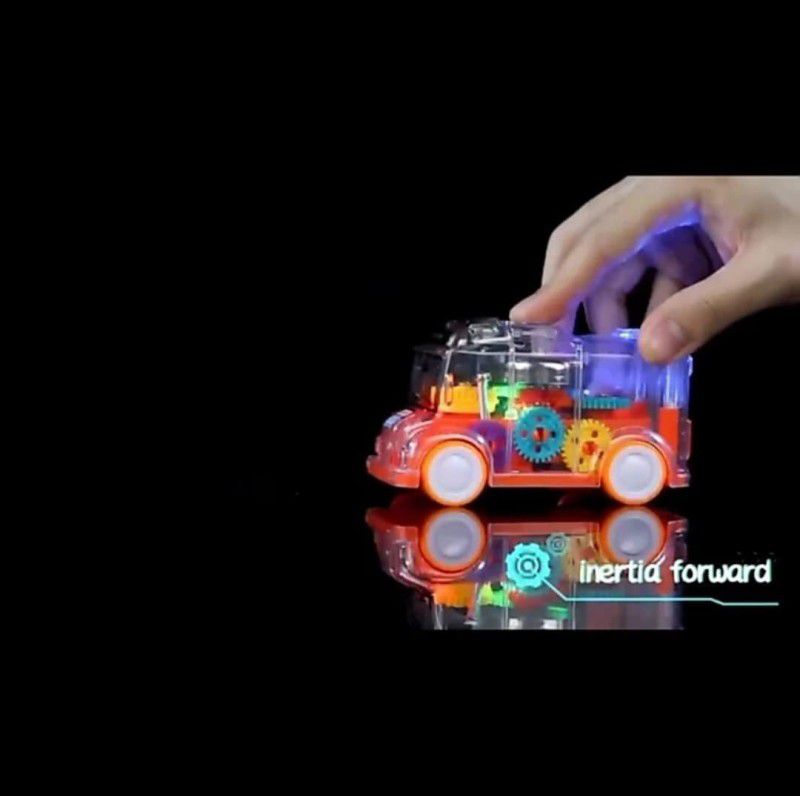Globular AMAZING MUSICAL TRANSPARENT TOY TRAIN ENGINE FOR KIDS. | WITH COLORFUL  (Multicolor)