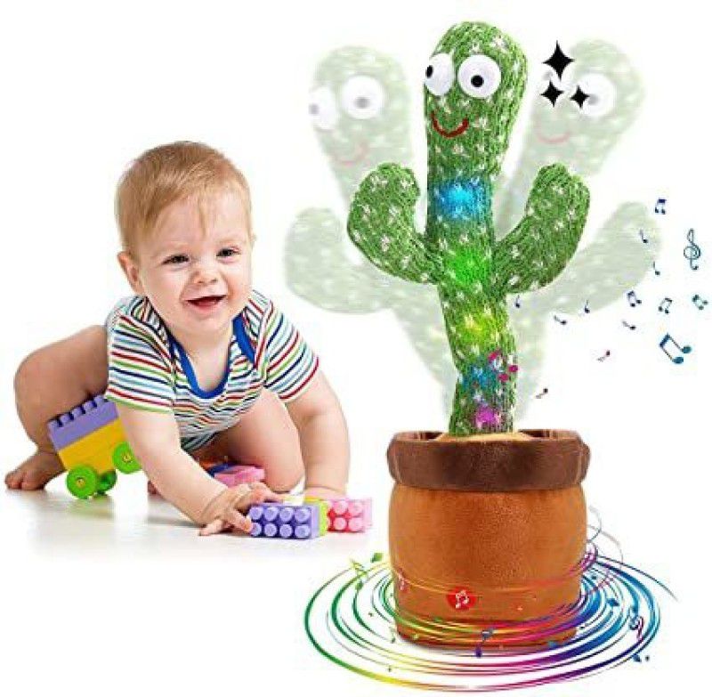 SNM97 Toys Talking Cactus Baby Toys for Kids Dancing Cactus Toys Can  (Green)