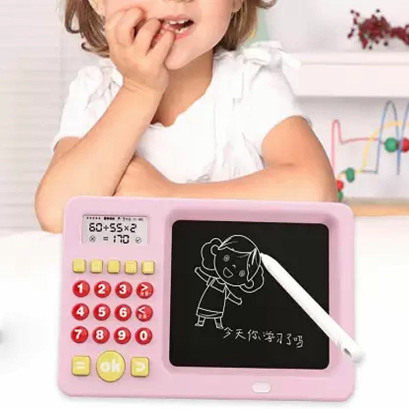 SellRider Writing Tablet with Pen and Calculator for Early Education Tablet Notepad  (Multicolor)