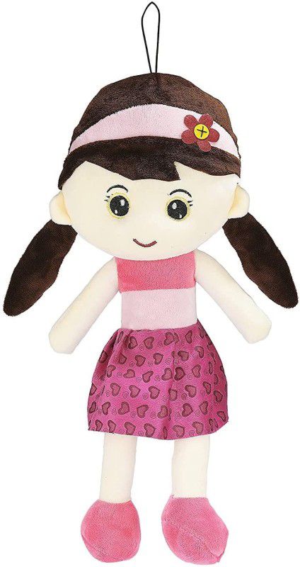 CREATIVEVILLA DarkPink Molly Candy Rag Doll Stuffed Plush Soft Toy Doll Teddy Animal AST140435 - 35 cm  (Dark Pink Molly)