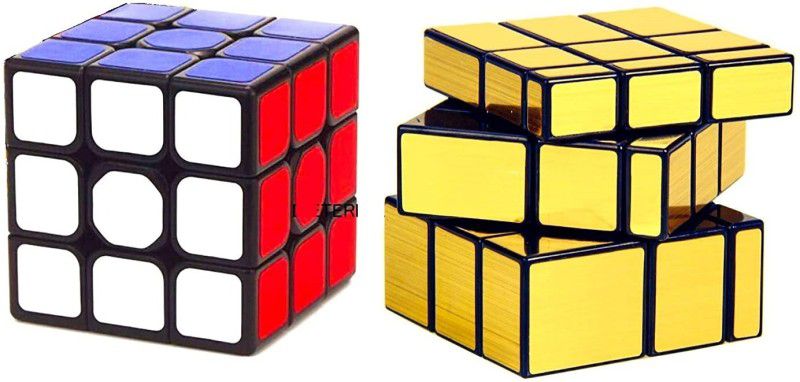 Authfort Speed Cube Combo Set of QiYi 3x3 & Mirror Cube High Speed Magic Puzzle Cube (QiYi Combo (3x3+Mirror))  (2 Pieces)