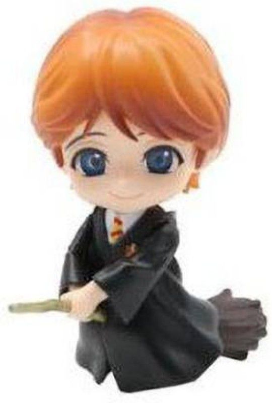 Daiyamondo Ron Whesley Harry potter character Flying Shape With Broom Height Of 10 cm and perfect for table study desk and other places  (Multicolor)