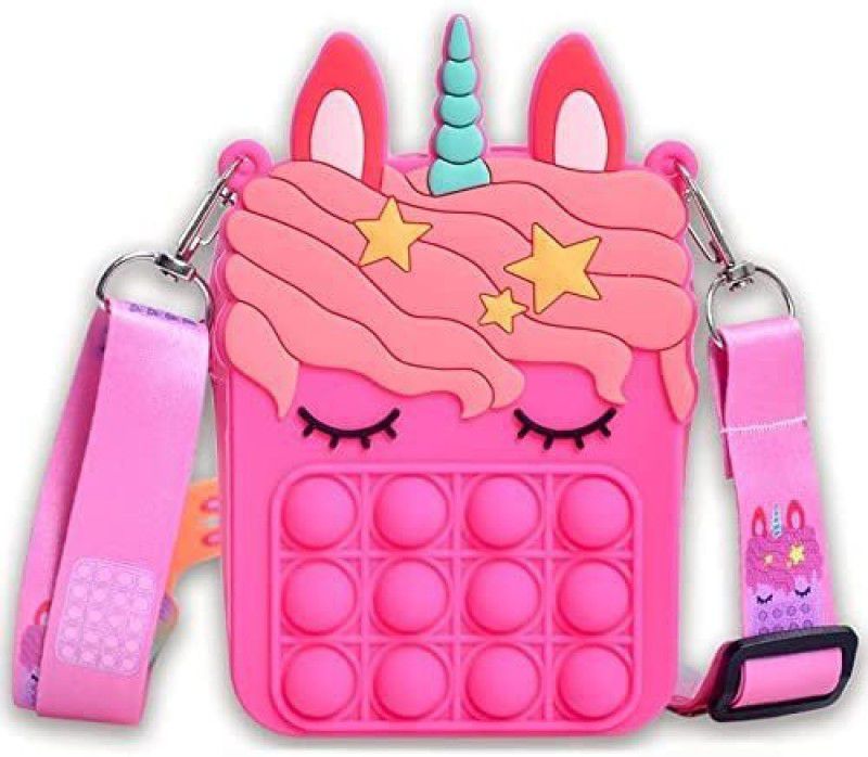 AMP Creations Unicorn Small Pop Purse for Women Shoulder Bag, Fidget Toys Backpack for Girls  (Multicolor)