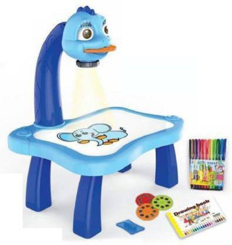 NIJEK STORE Drawing Projector Learning Desk Set for Kids Paint Pen Writing Sketch Board Toy  (Multicolor)