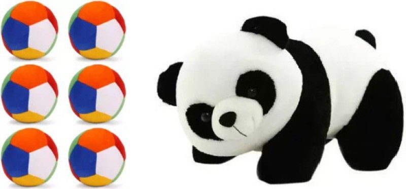 Nihan Enterprises 6pc soft toys and Panda - 30 cm  (Multicolor)