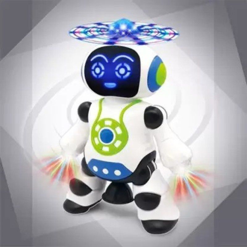 SCROSS Dancing Robot With Music, 3D Flashing Lights,360° Rotation Toy Robot For Kids  (Multicolor)